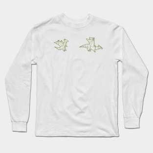 Mini Cute Origami Dragons Long Sleeve T-Shirt